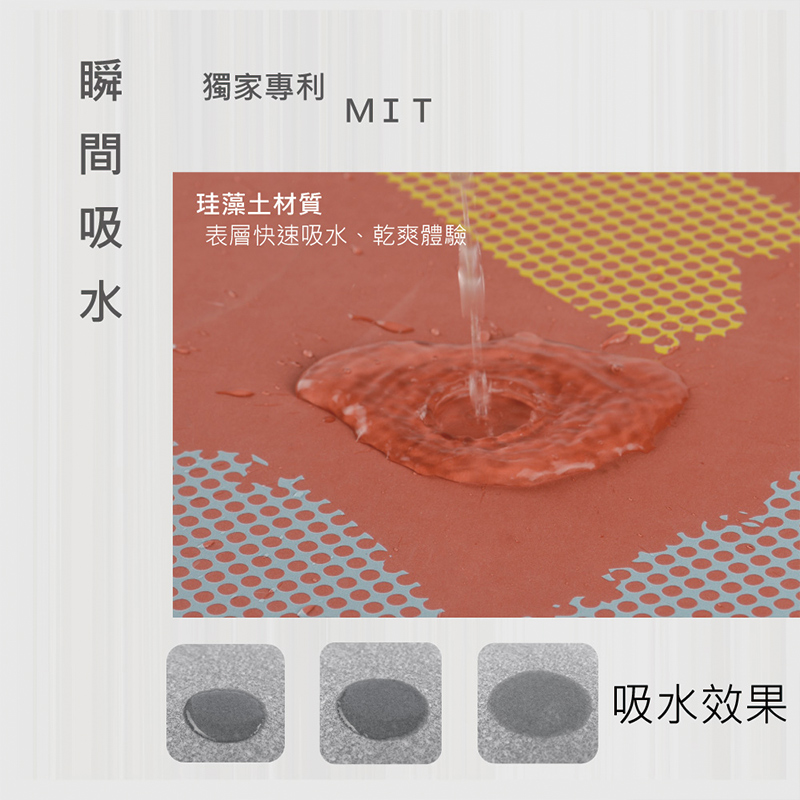 【Monster】 Soft Diatomaceous Earth Absorbent Mat &ndash; Puff Style (60x40cm) &ndash; Orange, , large
