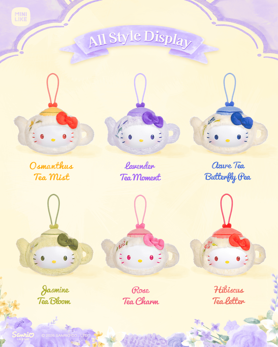 【際洋文化】Hello Kitty Style花浮茶間系列毛絨捏捏樂Mini, , large