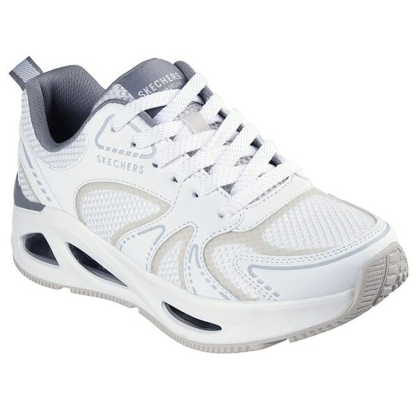 Kixpress-Skechers Uno Ego 女 運動休閒鞋 增高 舒適 穿搭 白 灰 [177474WGY], , large
