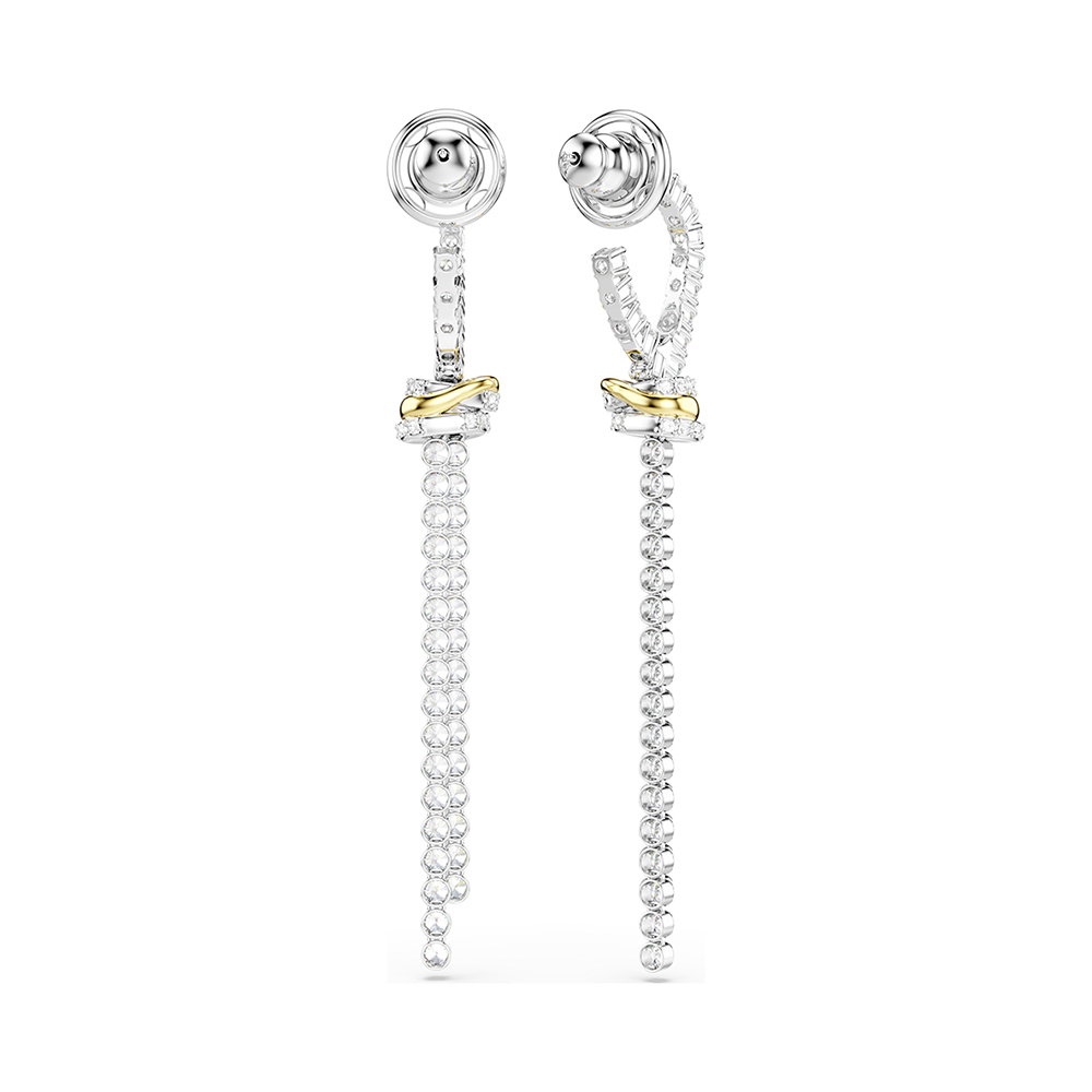 SWAROVSKI 施華洛世奇Hyperbola 優雅垂墜繩結耳環 送禮 禮物 推薦(5752866), , large