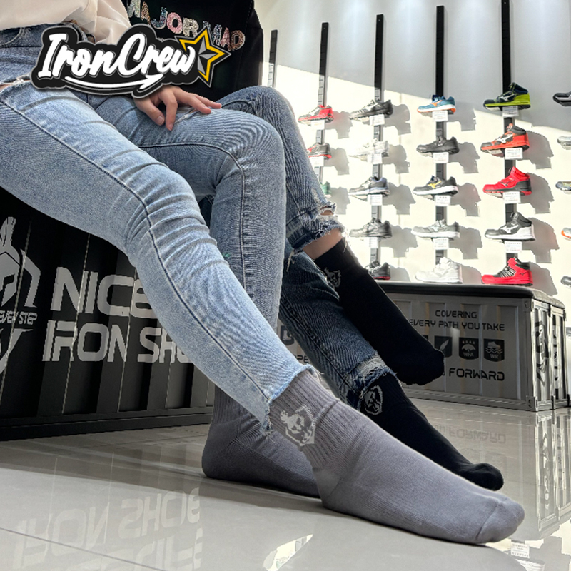 IronCrew-鐵血堂 抗菌機能襪-黑色, , large