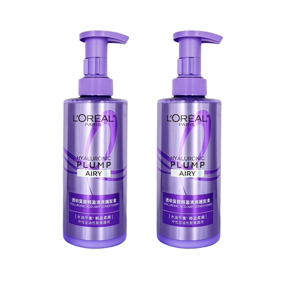 【LOREAL】 玻尿酸水光豐盈護髮素 440ml 2入組, , large