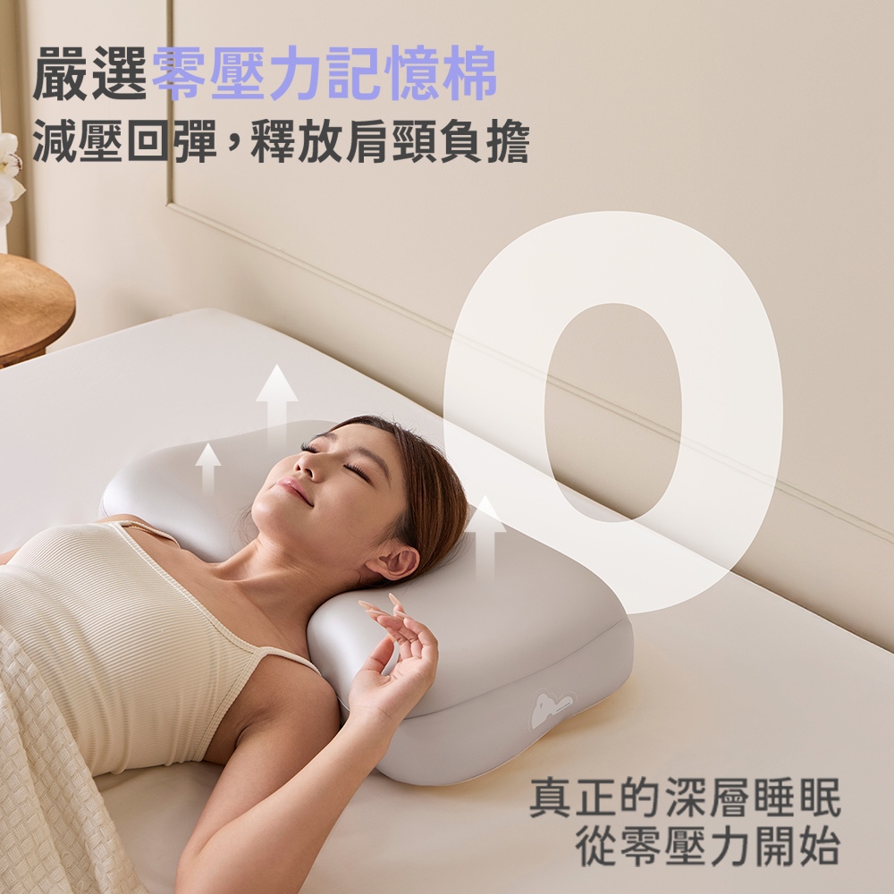 【青鳥家居】奶蓋雙餡枕 枕頭 記憶枕頭 記憶枕 趴睡枕 午休枕 趴趴枕頭 側睡枕 太空分區枕 減壓枕, , large