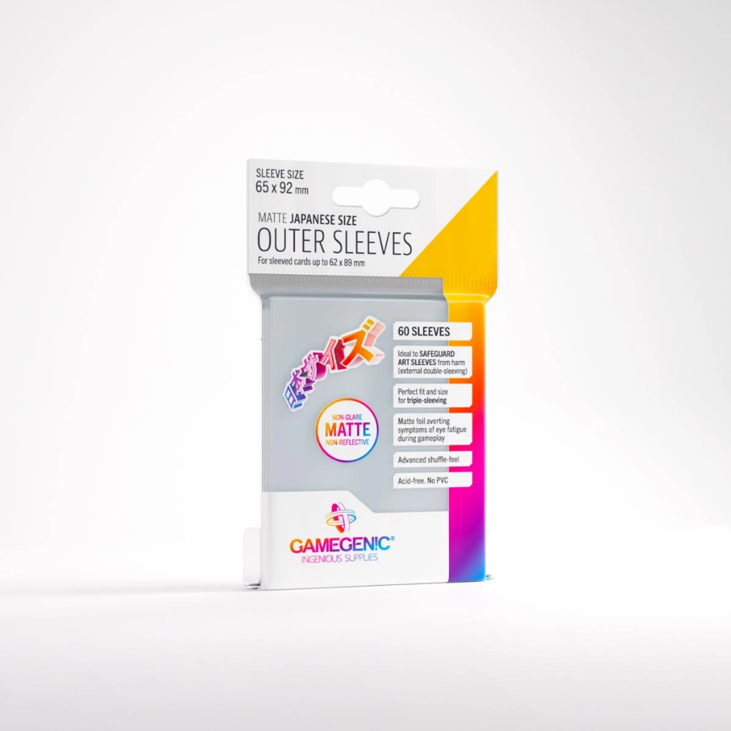 【Asmodee】第三層磨砂牌套日本尺寸65x92 Gamegenic Outer Sleeves Matte JP, , large