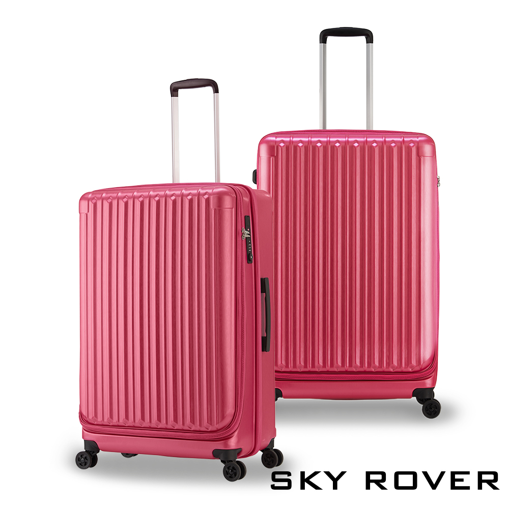 【PANTHEON PLAZA】展示品限量出清 SKY ROVER CRYSTAL 19吋 璀璨晶鑽 前開式可擴充拉鍊硬殼行李箱 SRI-1808SF 紫水晶, , large
