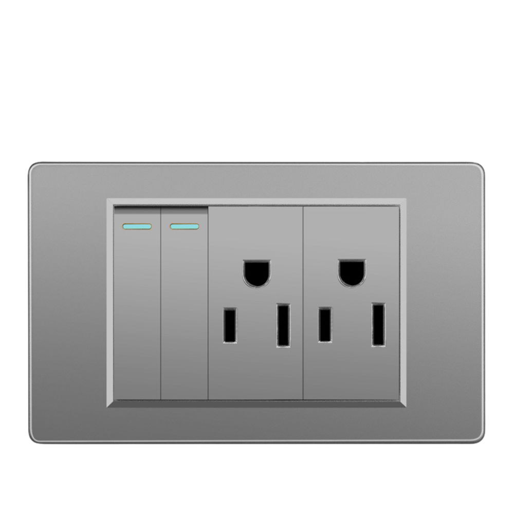 American-style panel, two-way flat, 3-hole panel * 2, , large