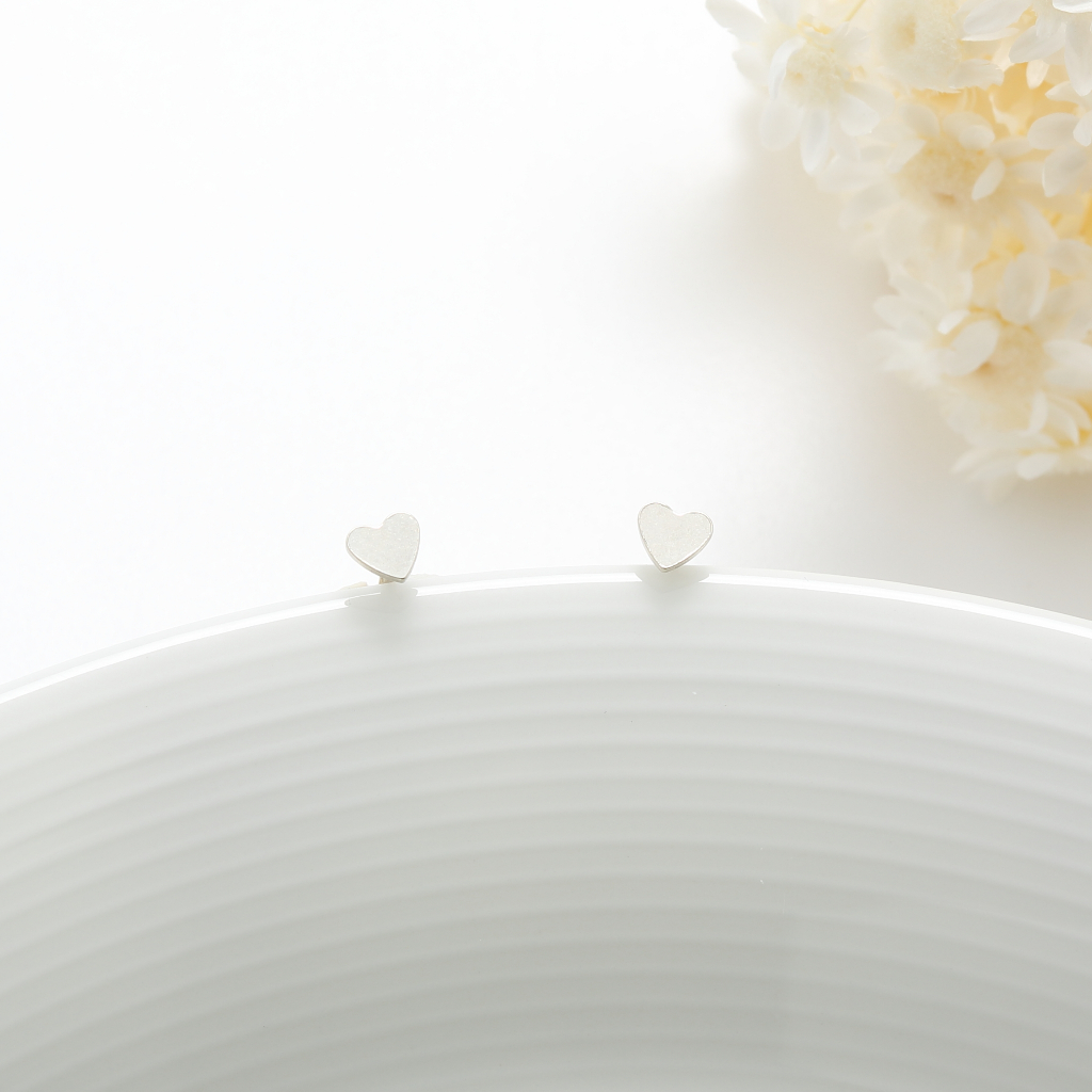【Angel & Me】Tiny Heart s925 sterling silver earrings gift (changeable ear clips), , large