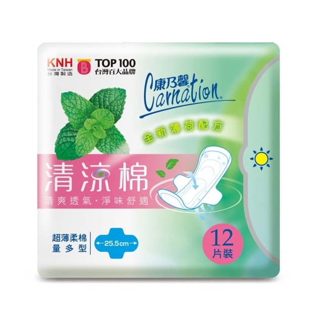康乃馨清涼棉量多12片, , large