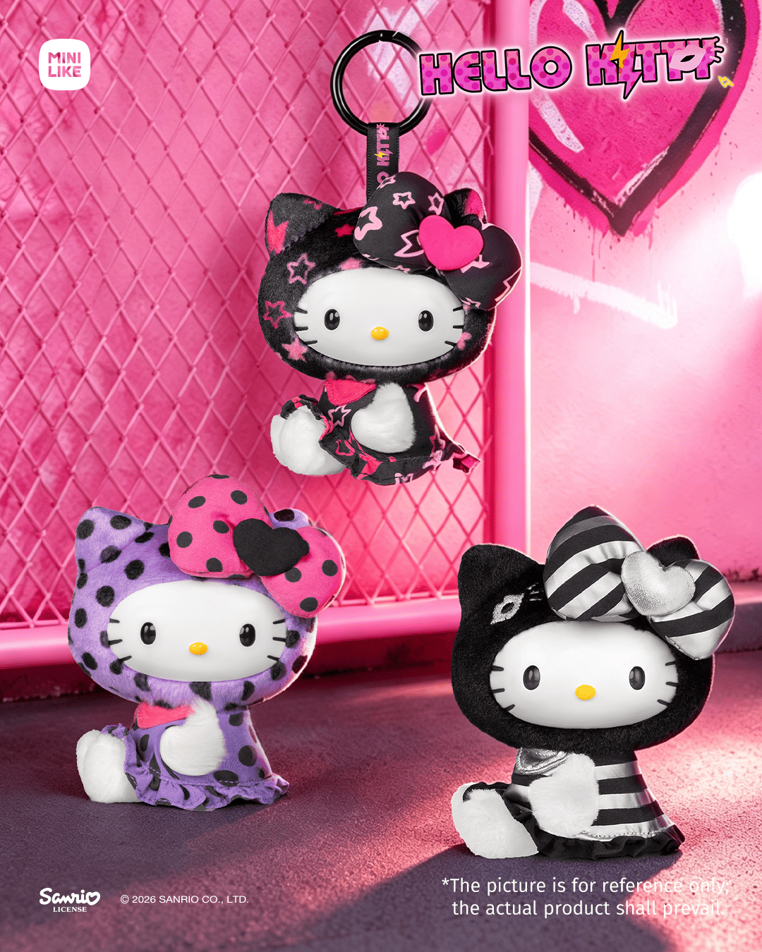 【際洋文化】Hello Kitty款街頭潮變系列毛絨捏捏樂Mini, , large