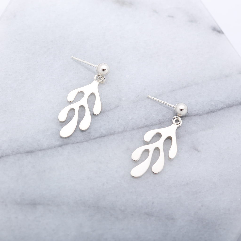 【Angel & Me】Cute Seaweed 925 sterling silver earrings birthday gift, , large
