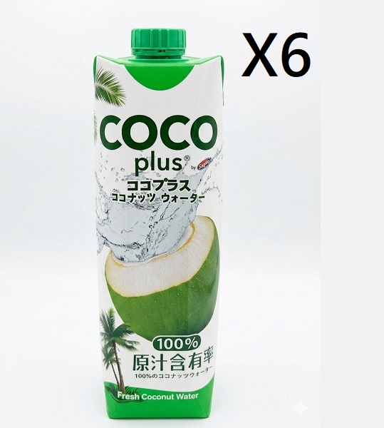 Cocoplus 100%純椰子水1L X 6瓶, , large