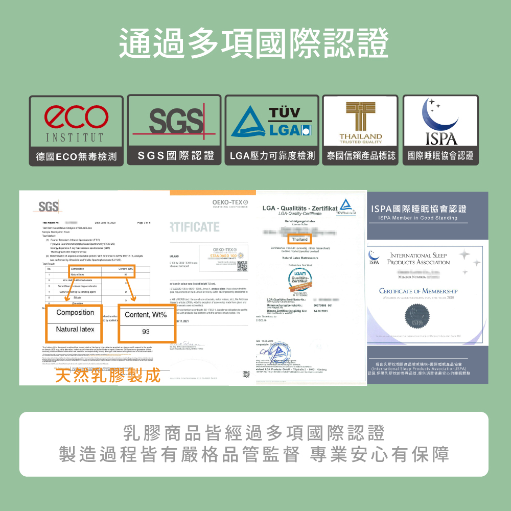 【Arnold Palmer雨傘牌】台製防蟎抗菌 天然乳膠床墊 多尺寸任選, , large