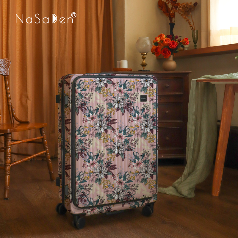 NaSaDen Rhein Series [Pink Flower]29" Front Opening Luggage, , large