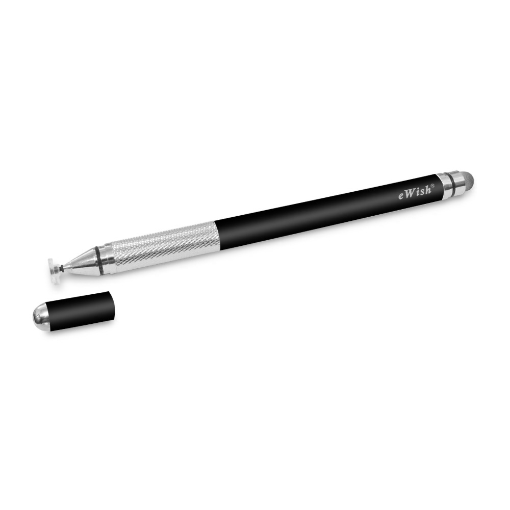 (一組2入)【DP23爵士黑】eWish專業款雙頭圓盤電容式觸控筆, 黑, large