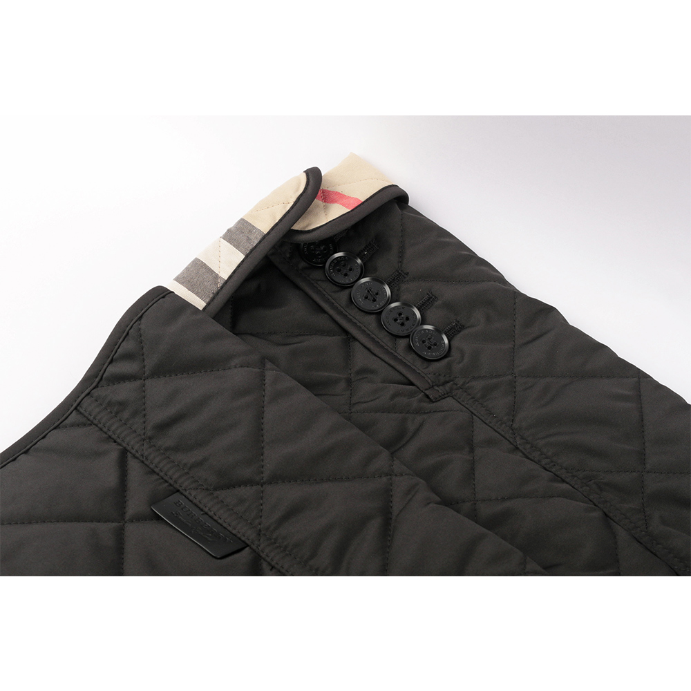 BURBERRY S號菱格紋棉質輕型外套/黑色, , large