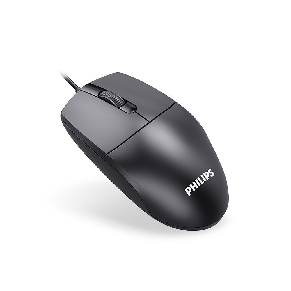 PHILIPS SPK7247B Three-Button Wired Mouse High-precision optical 1200DPI anti-slip scroll wheel, , large