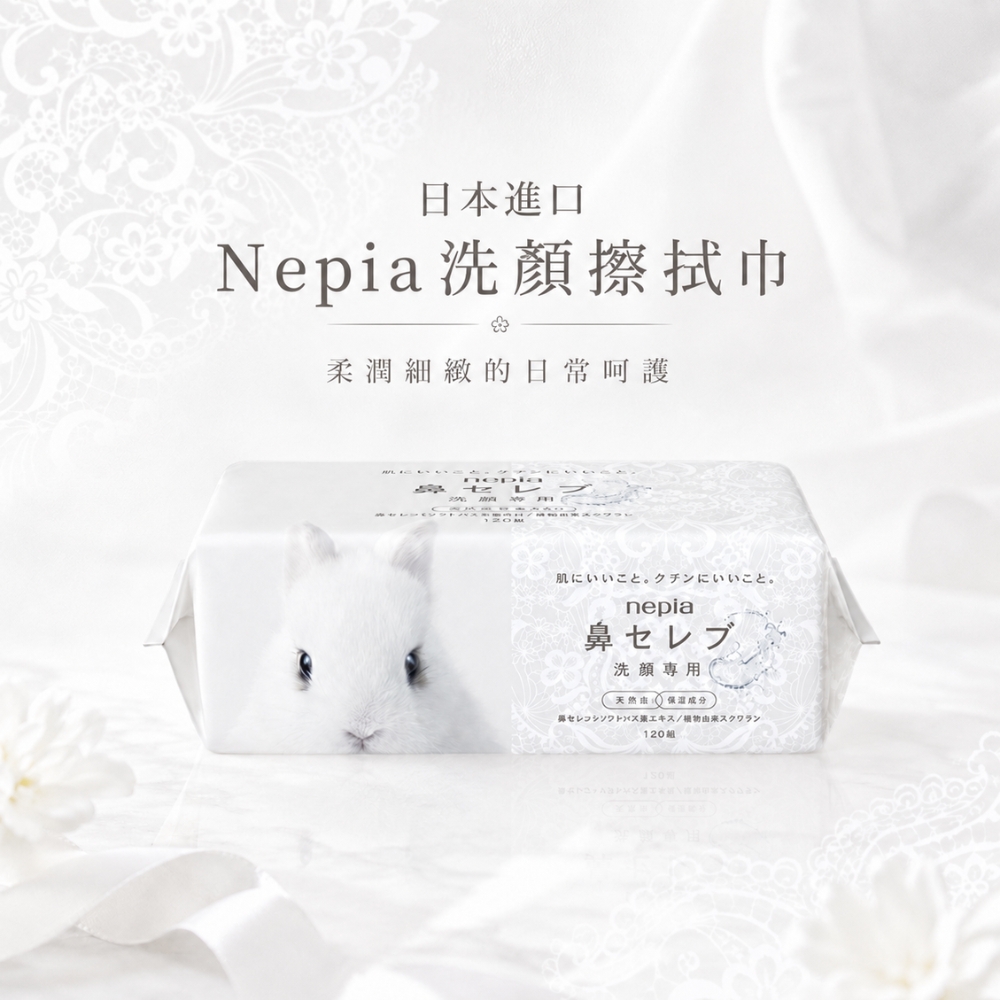 〔本野有限公司〕日本製Nepia洗顏擦拭巾240枚(120抽) | 4入組, , large