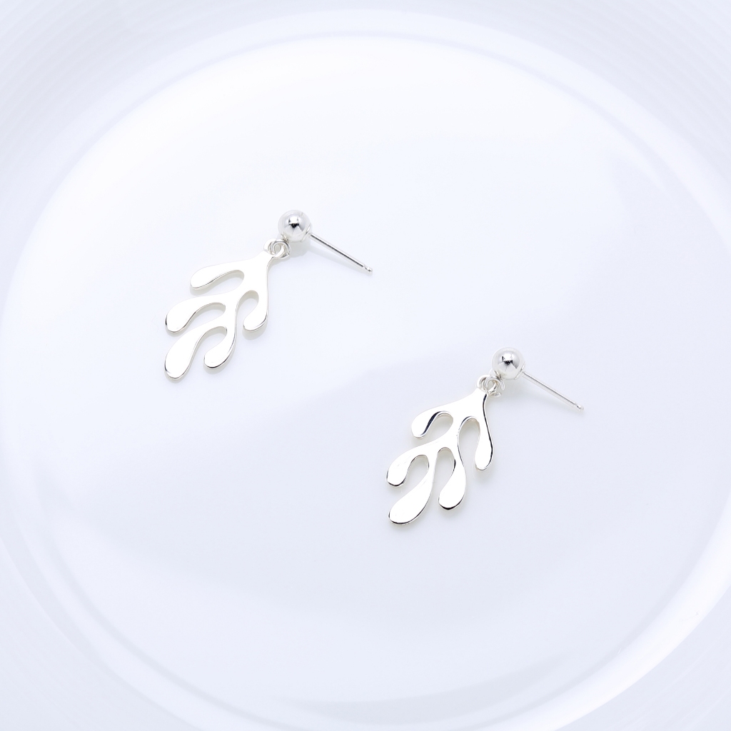 【Angel & Me】Cute Seaweed 925 sterling silver earrings birthday gift, , large