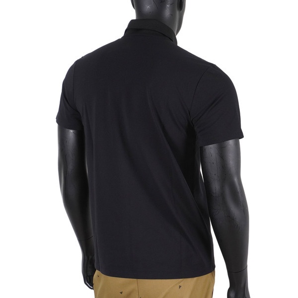 Skechers 男 短袖 上衣 POLO衫 經典 簡約 素面 百搭 舒適 穿搭 黑 [L221M009-0018], , large