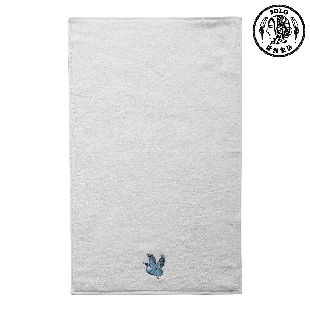 【SOLO歐洲家居】LCW Home 土耳其製 50x80cm 藍鶴繡花純棉毛巾 100%純棉 超吸水, , large