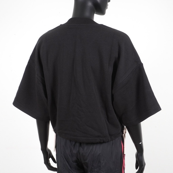 Adidas W SL Sweat 女 短袖上衣 T恤 亞洲版 寬鬆 短版 休閒 穿搭 愛迪達 黑 [H36603], , large