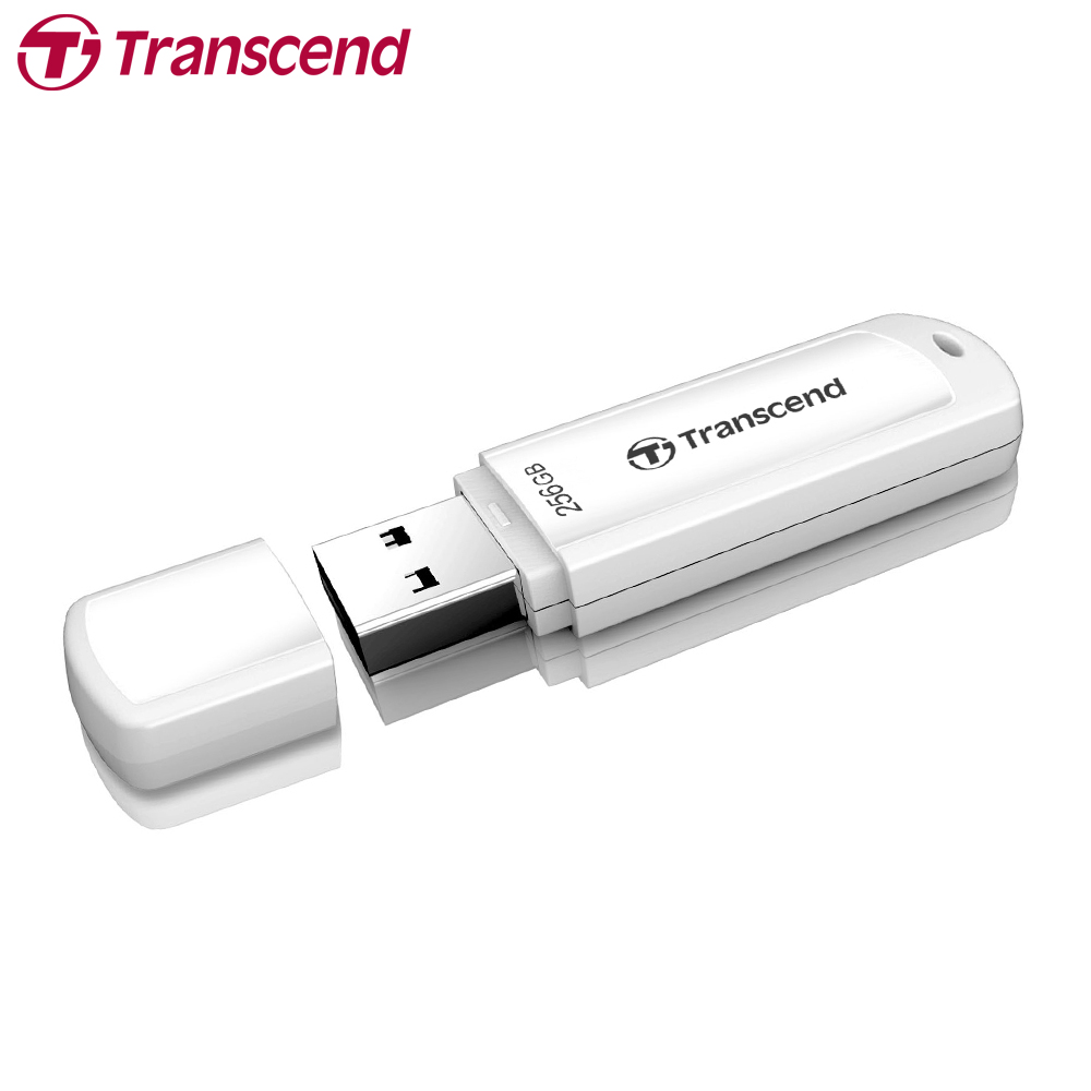 【Transcend】創見 JetFlash 730 USB 3.1 256GB 白色 高速隨身碟 保固公司貨, , large