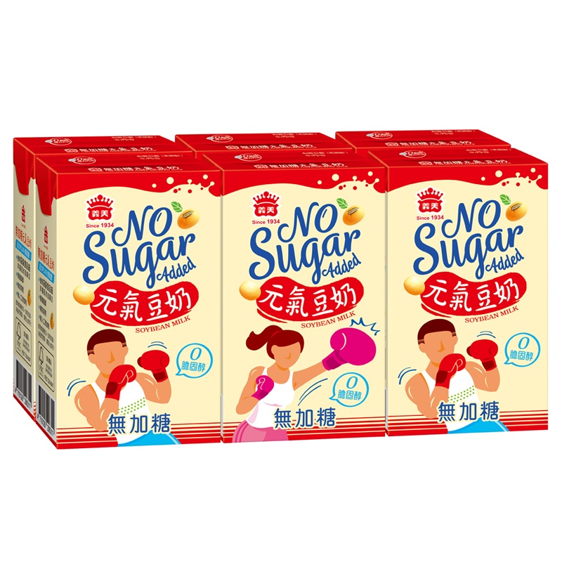 義美無加糖元氣豆奶250ml, , large