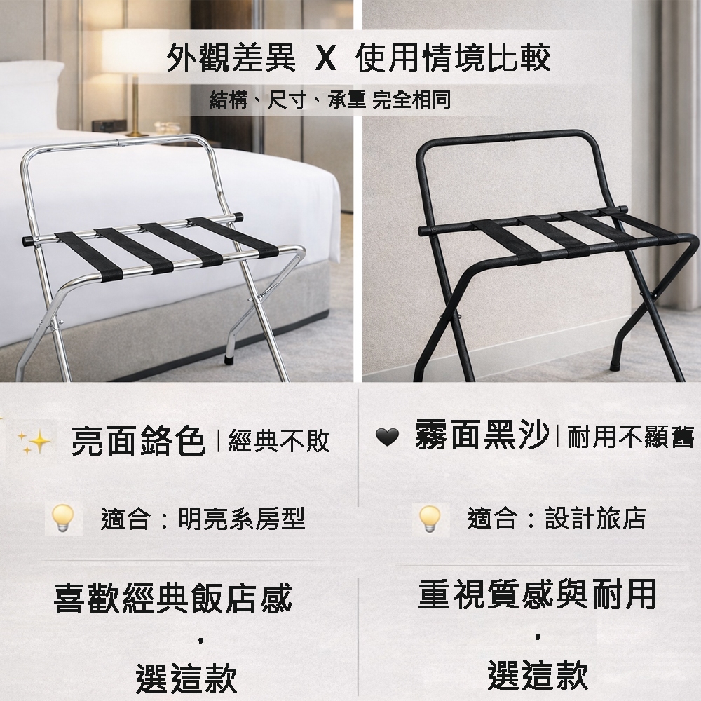 【ROOMIX】台灣製造 椅背款行李架 飯店民宿指定款 摺疊行李箱架 置物架 收納架 居家收納 (需自行組裝), , large