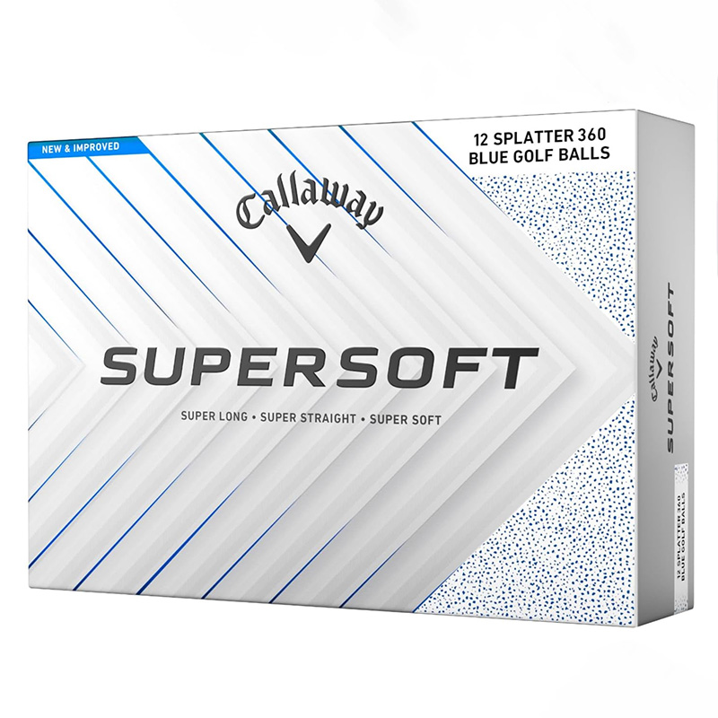 Callaway 高爾夫球 Supersoft Splatter  12入/盒 360度環彩 藍色, , large