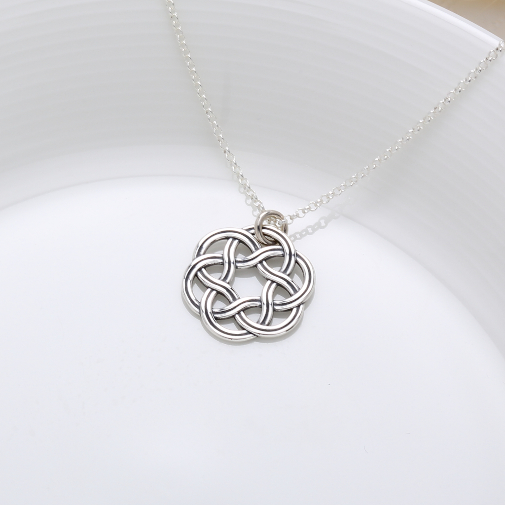 【Angel & Me】Dreamcatcher celtic s925 sterling silver necklace Valentine Day gift, , large