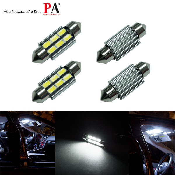 【PA LED】雙尖 36MM 白光 6晶 5730 SMD LED 室內燈 腳踏燈 牌照燈 閱讀燈 行李箱燈 迎賓燈, , large