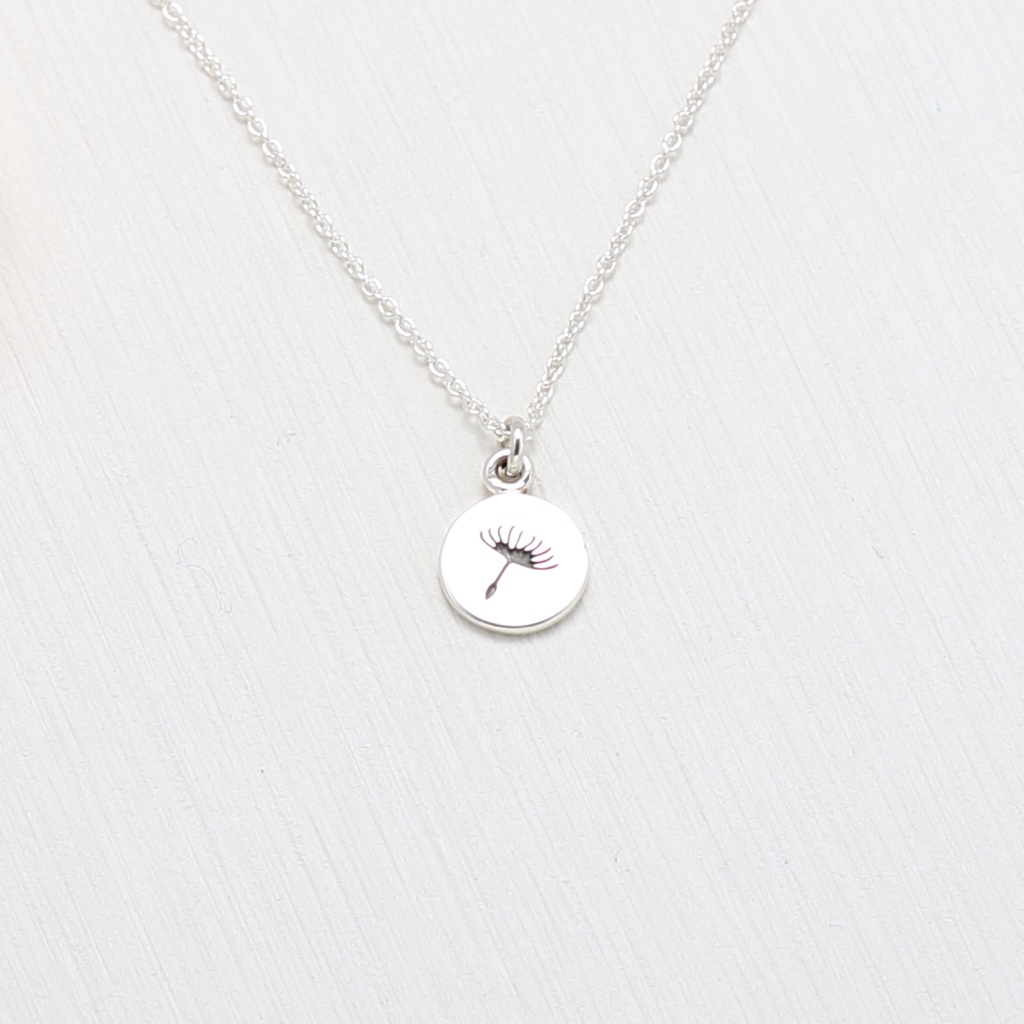 【Angel & Me】Dandelion Birth Flower October (small) s925 sterling silver necklace, , large
