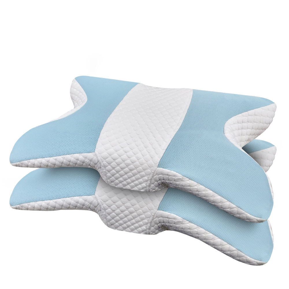 【Hilton】Bingdoudou breathable slow rebound butterfly-shaped memory pillow (pillow/disc-shaped pillow/pressure relief pillow/bean pillow) (P8004), , large