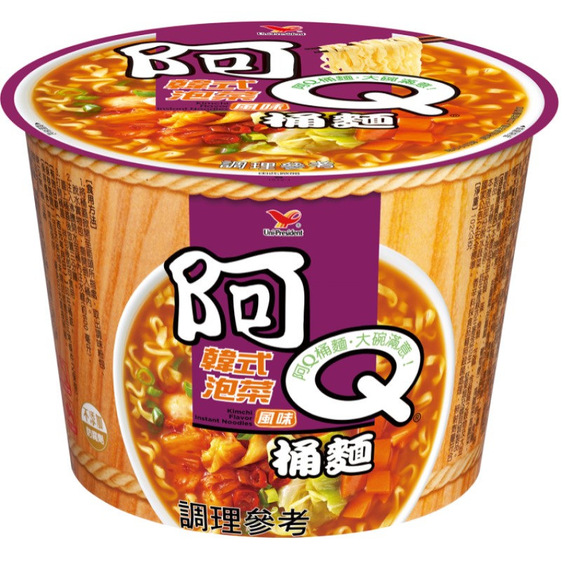 統一阿Q韓式泡菜桶麵102g, , large