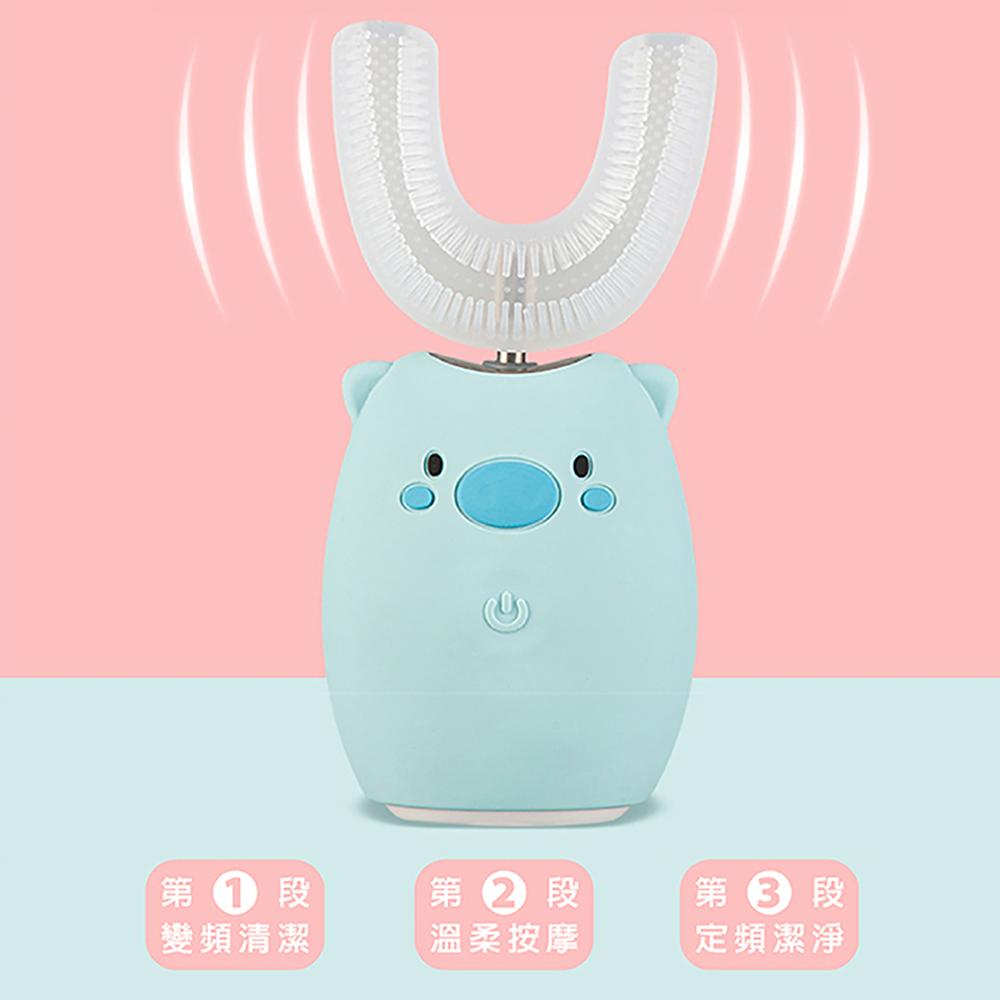 Luveta Smart U-type Toothbrush Blue pig /Age 3-6, , large