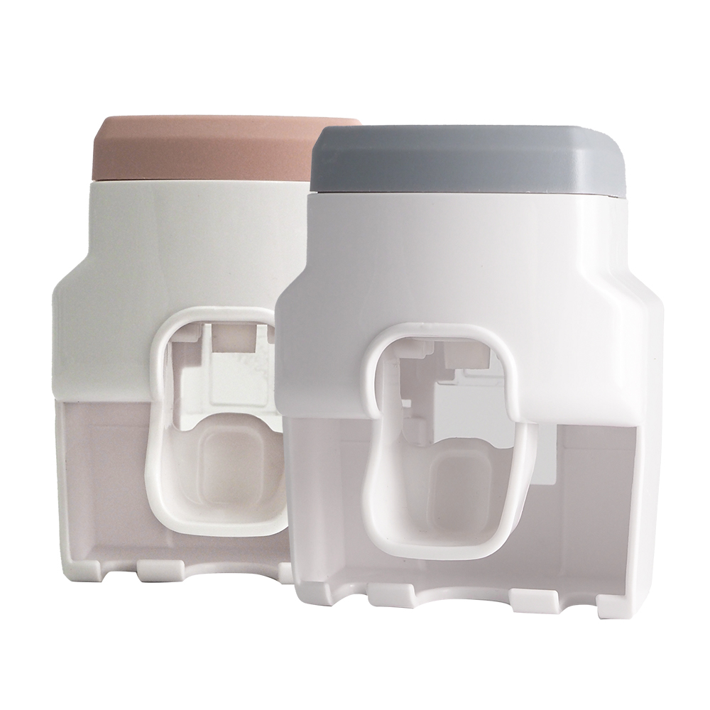 無痕擠牙膏器-牙刷掛架-2入, , large