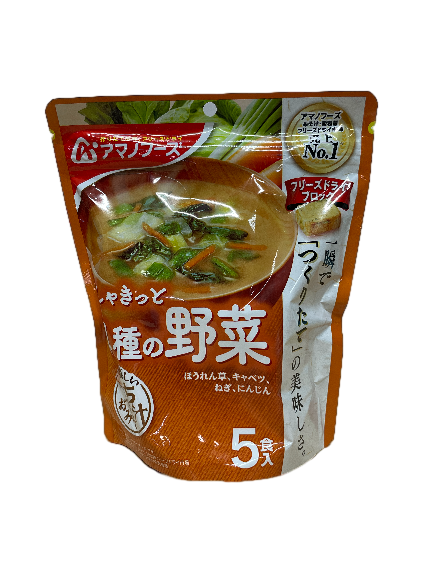 天野5食入即食味噌湯_四種蔬菜味, , large