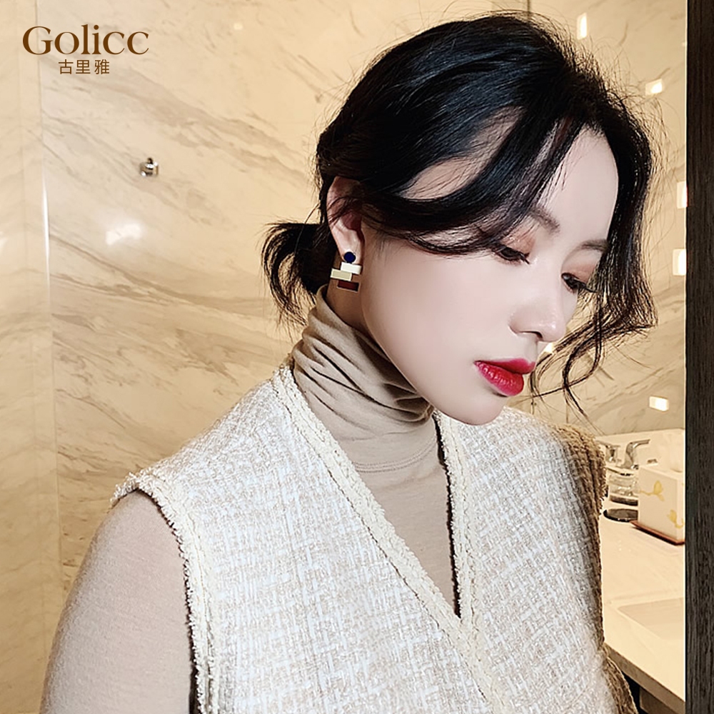 【Gulicc】古莉可 耳環 幾何造型耳環, , large