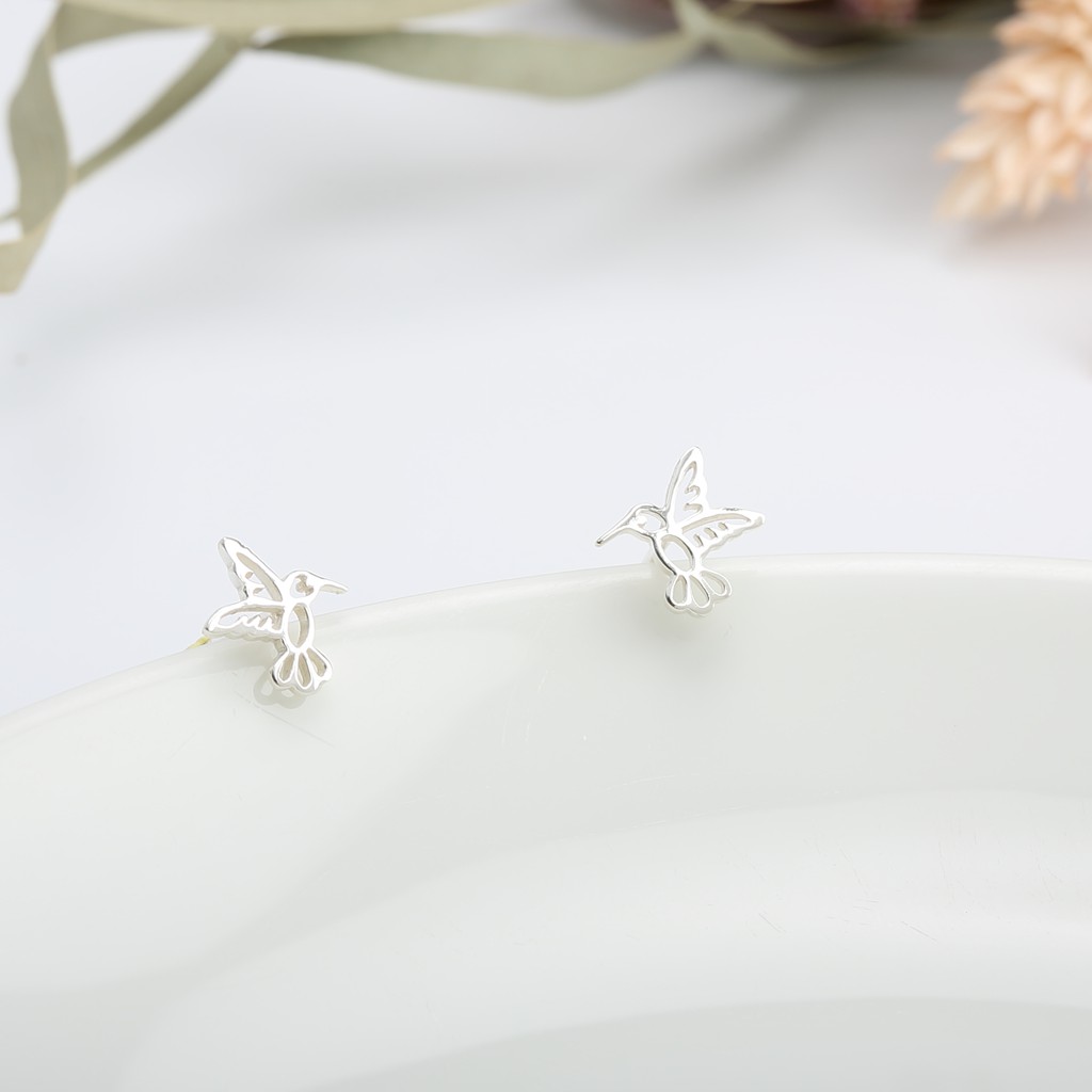 【Angel & Me】Love Hummingbird s925 sterling silver earrings Birthday gift, , large