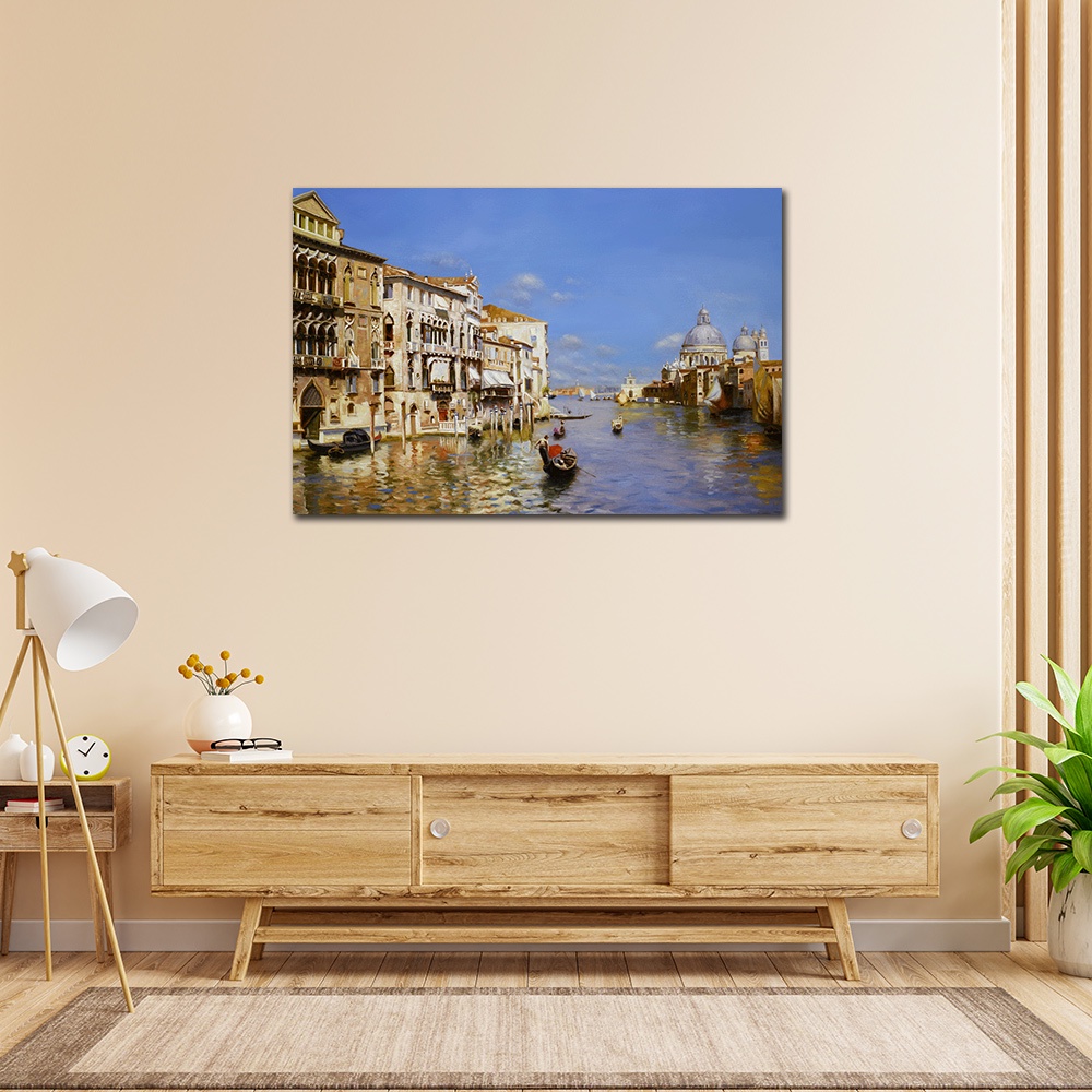 【御畫房】威尼斯之三 國家一級畫師手繪油畫60&times;90cm(VF-18), , large