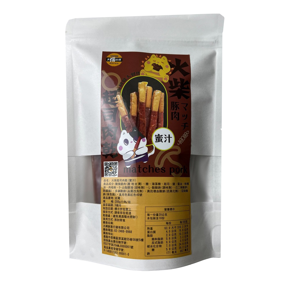 太禓食品 火柴起司肉乾 蜜汁, , large