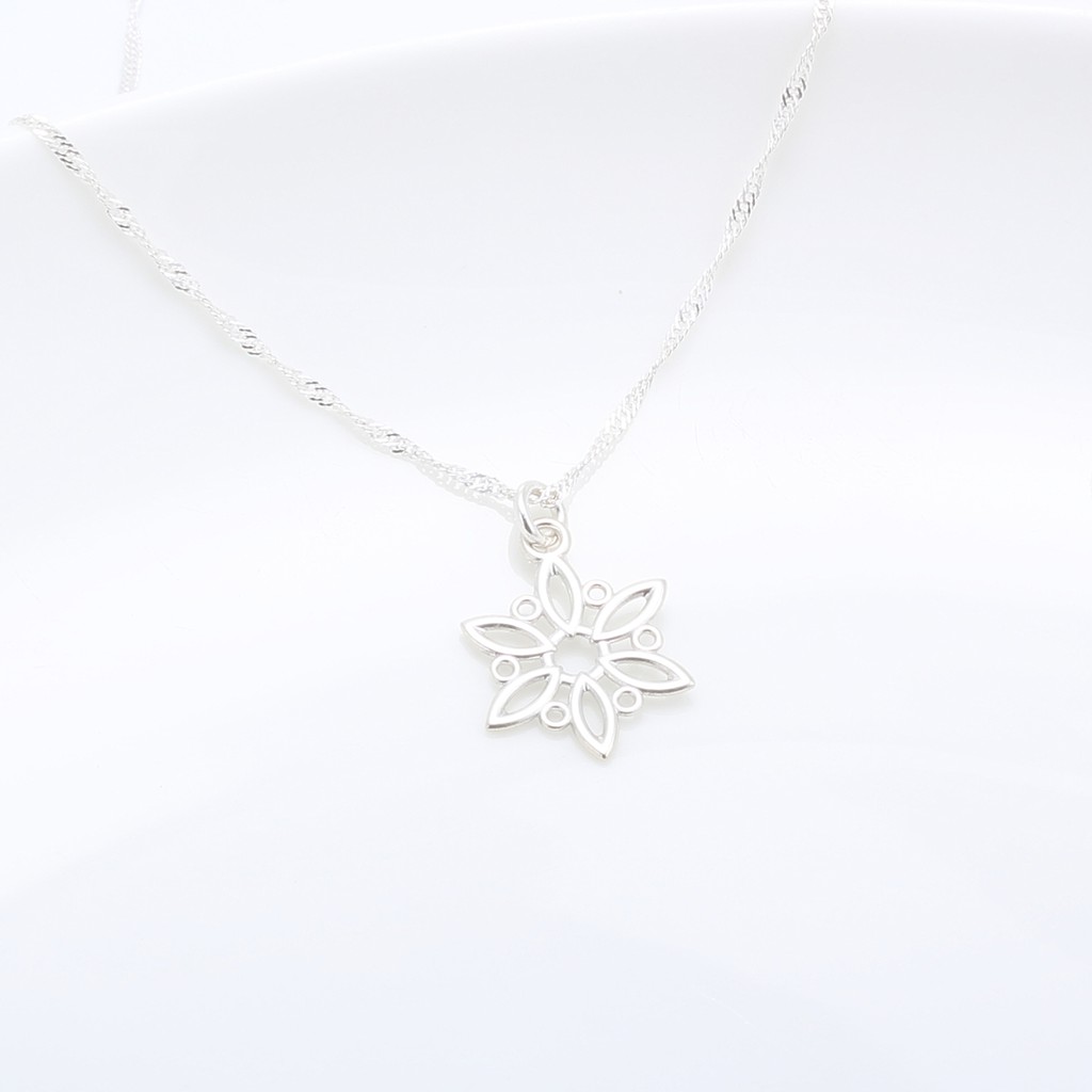 【Angel & Me】耶誕 雪花 鏤空 s925 純銀 項鍊 生日 情人節 禮物, , large