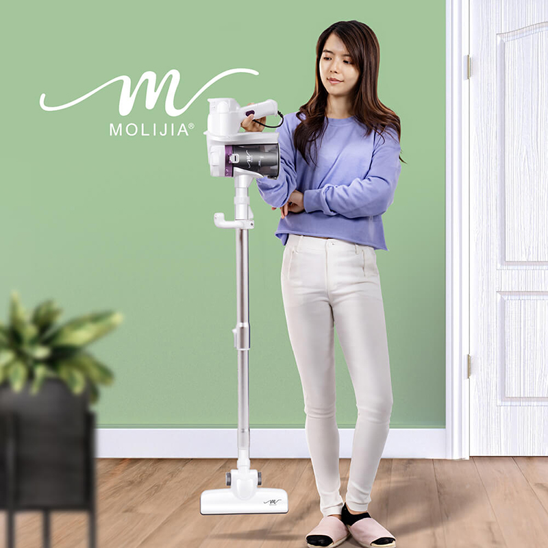 MOLIJIA Magic Home 10-Piece Crack & Hose Set - Handheld Corded Vacuum Cleaner for Dirt and Mites - Snow White & Purple, , large