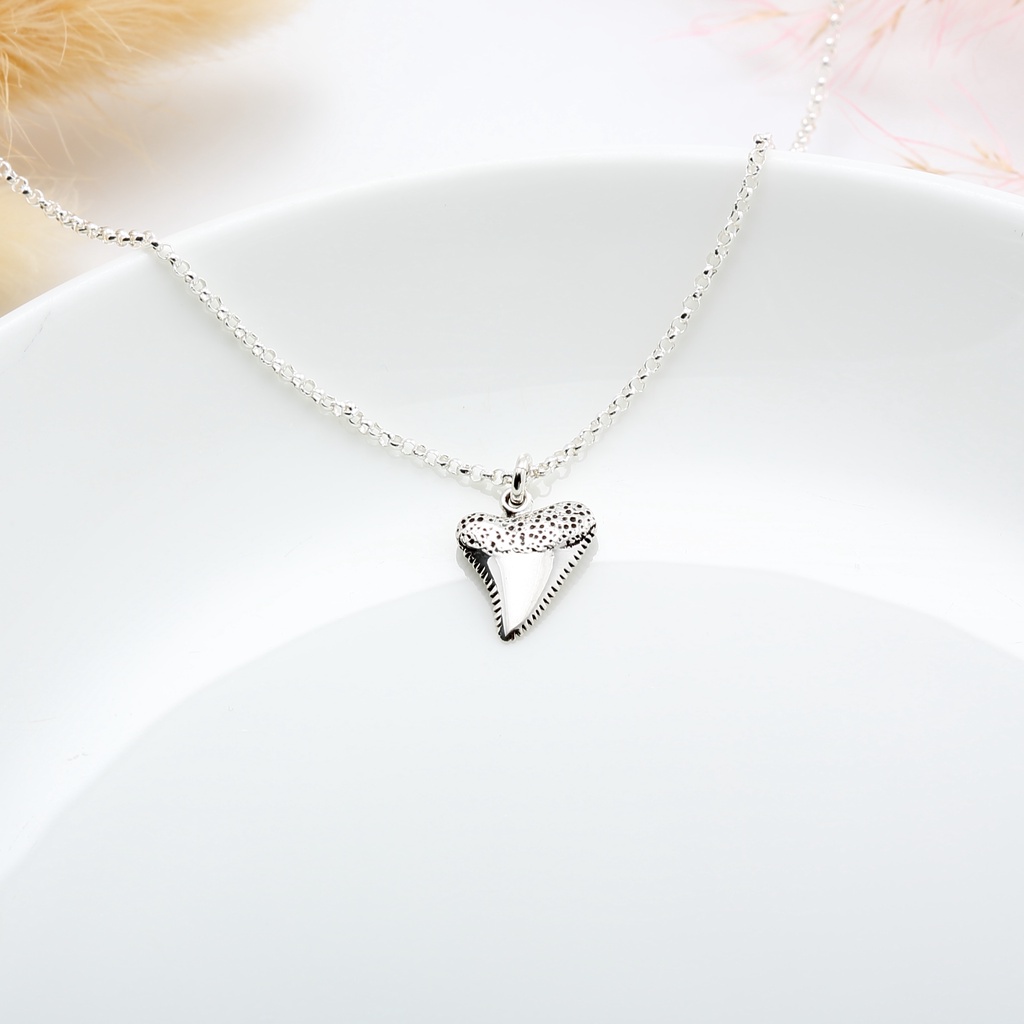 【Angel & Me】Shark Tooth s925 sterling silver necklace Birthday gift, , large