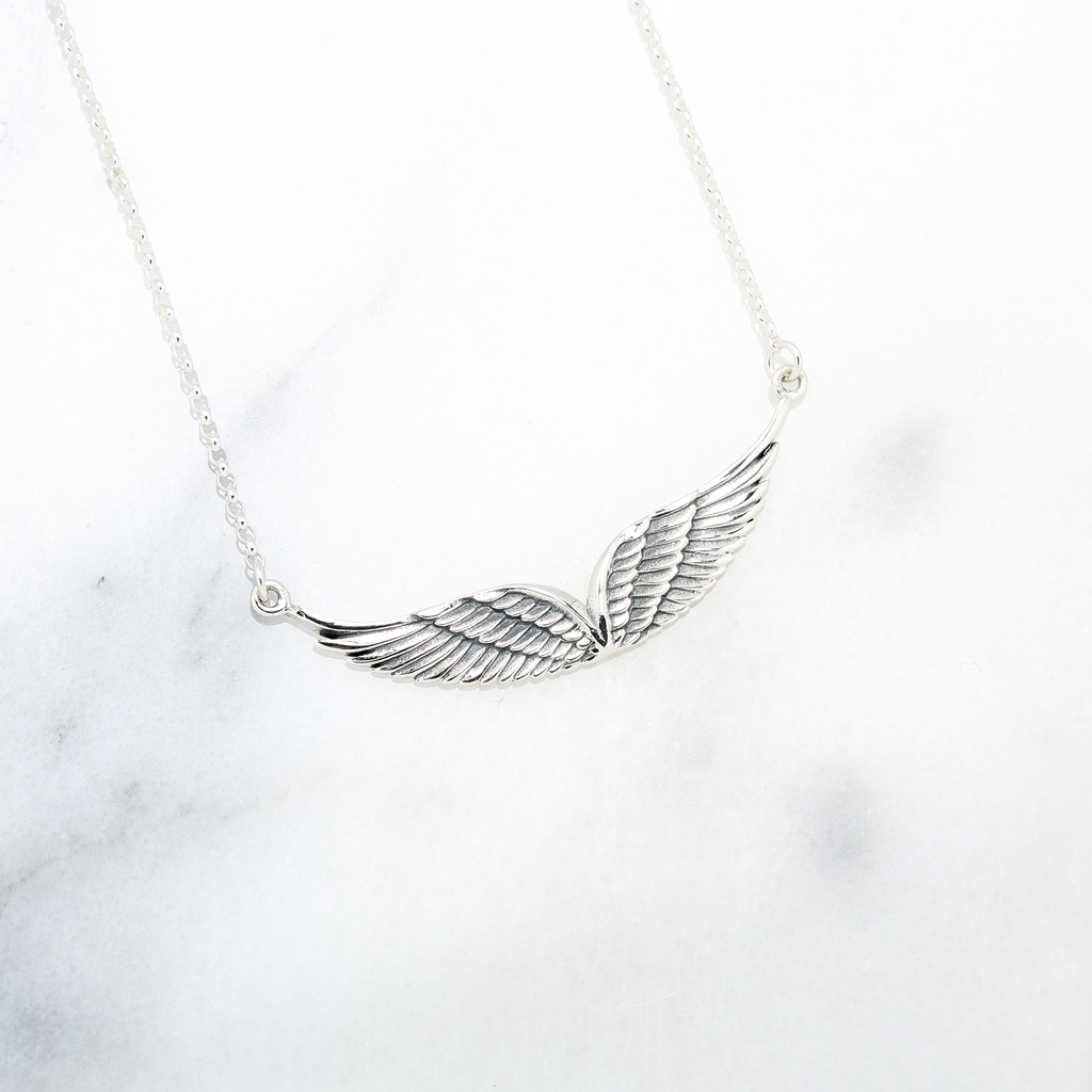 【Angel & Me】Angel Flying Wing s925 sterling silver necklace Birthday gift, , large