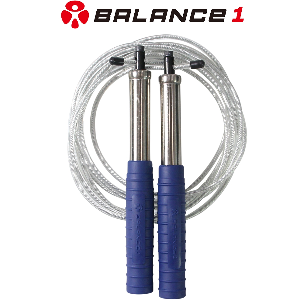 BALANCE 1 crossfit快速鋼索跳繩 可調整長度 藍, , large
