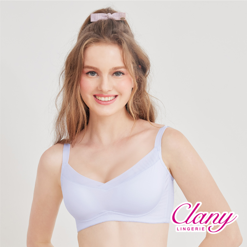 【可蘭霓Clany】台灣製慵懶自在 涼感包覆無鋼圈M-3XL內衣 淺灰 6999-61, , large