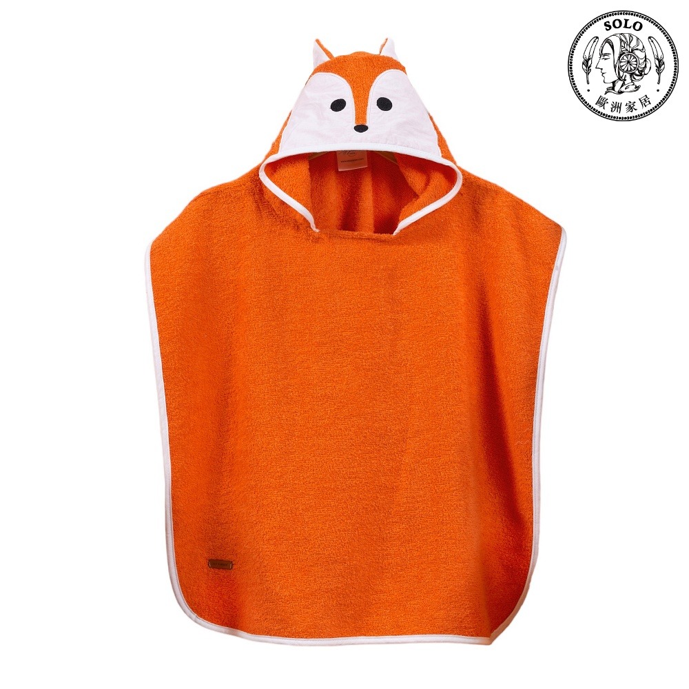 【Solo Vintage】Bathrobe Poncho Fox Orange (2-8y), , large