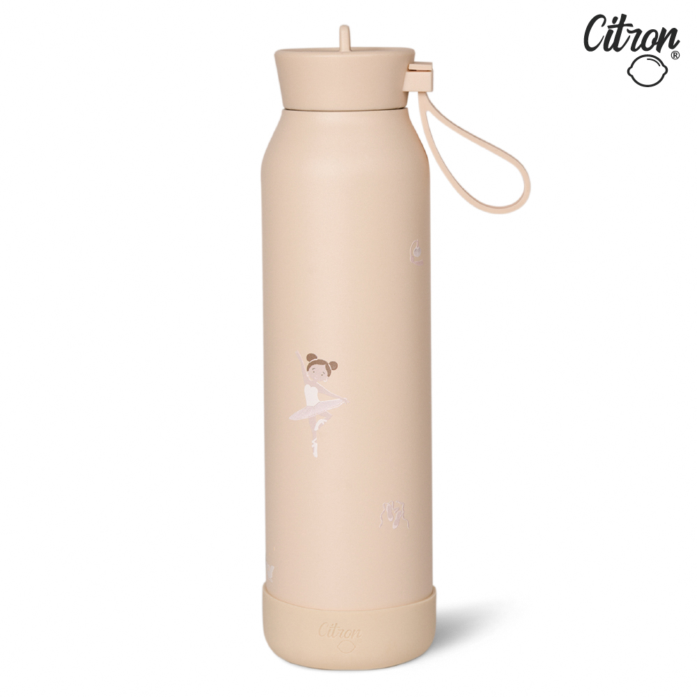 【Citron】矽膠提把三層保溫瓶_500ml_芭蕾女孩, , large