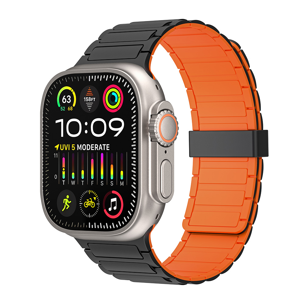 【HIPPORIZZ】Magnix 磁吸錶帶 Apple Watch (42/44/45/46/49mm) 黑橘, , large